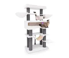 Krabpaal Lookout 198 – Off White – 15 cm stam – XXL – meerdere katten