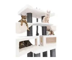 Krabpaal Alley 200 – Off White – 15 cm stam – XXL – meerdere katten