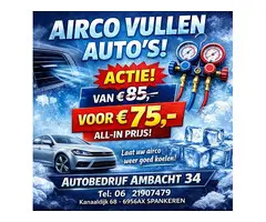 Auto Airco Vullen R134a - Nu voor €75,- (Actie!)